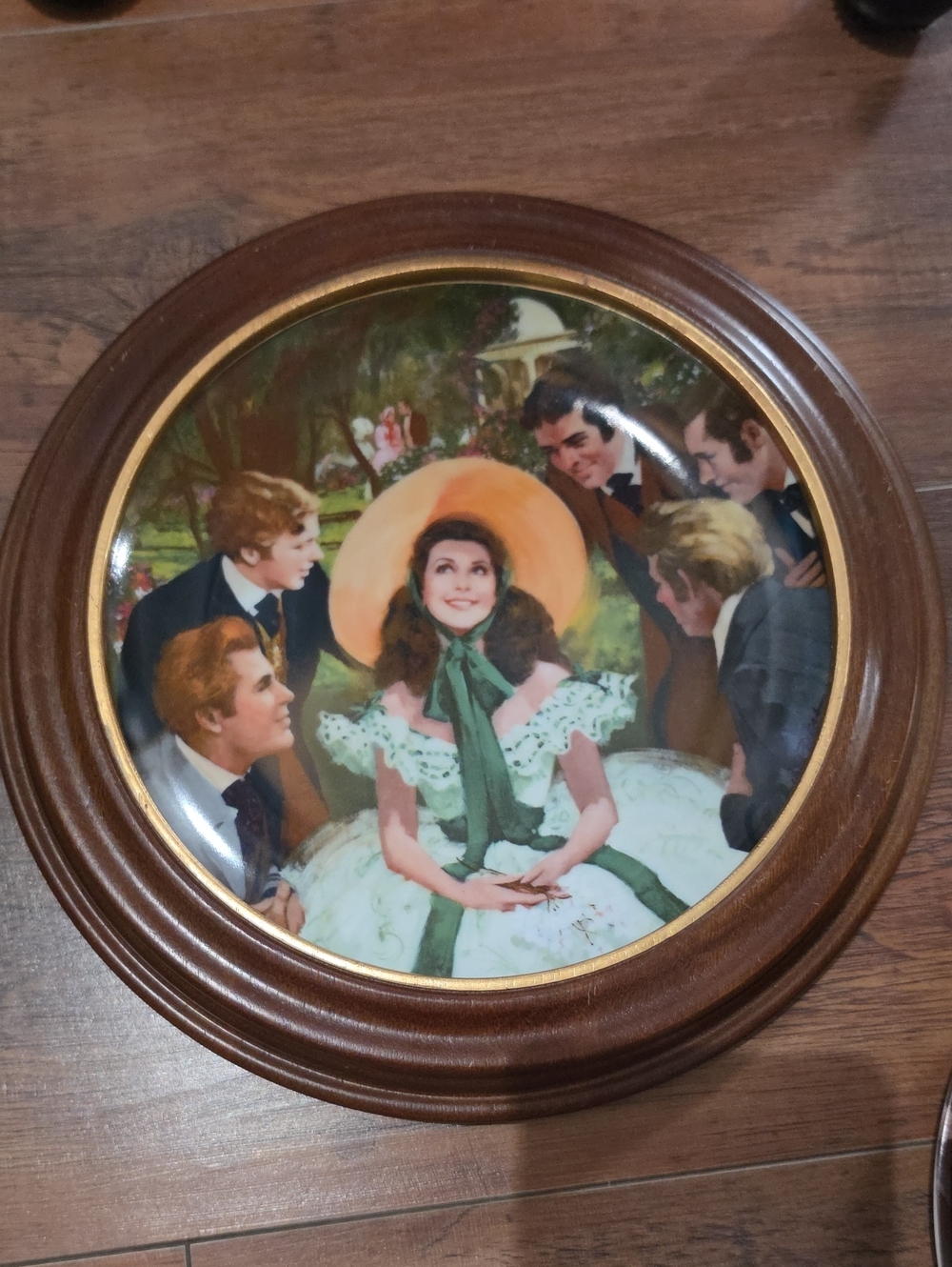 Vintage Green and Brown Decorative Plaque